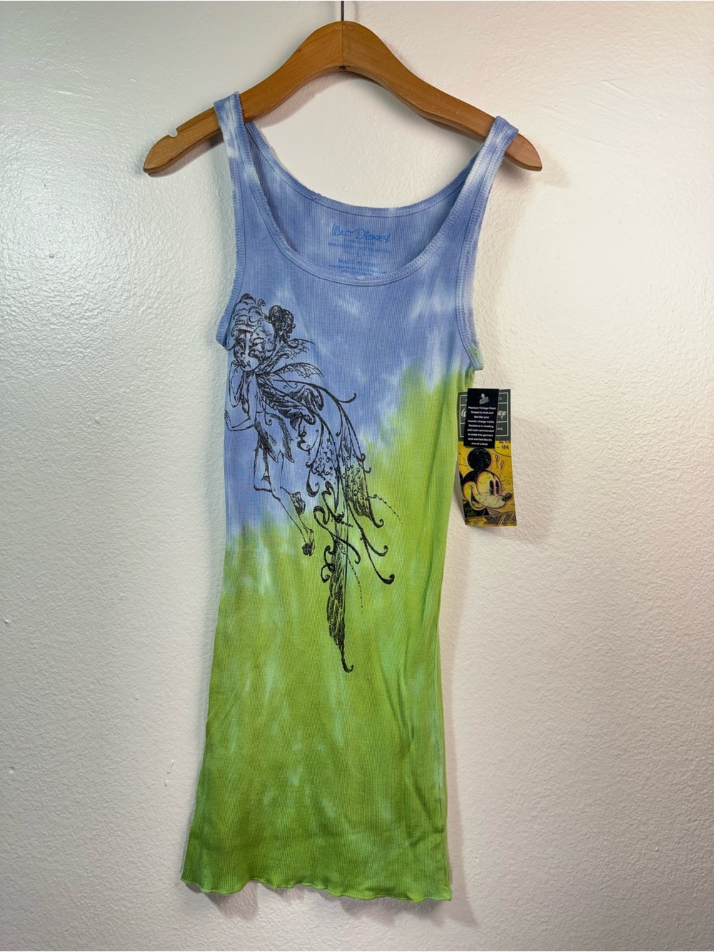Disney Tinker Bell Vintage Wash Tank Top NWT L